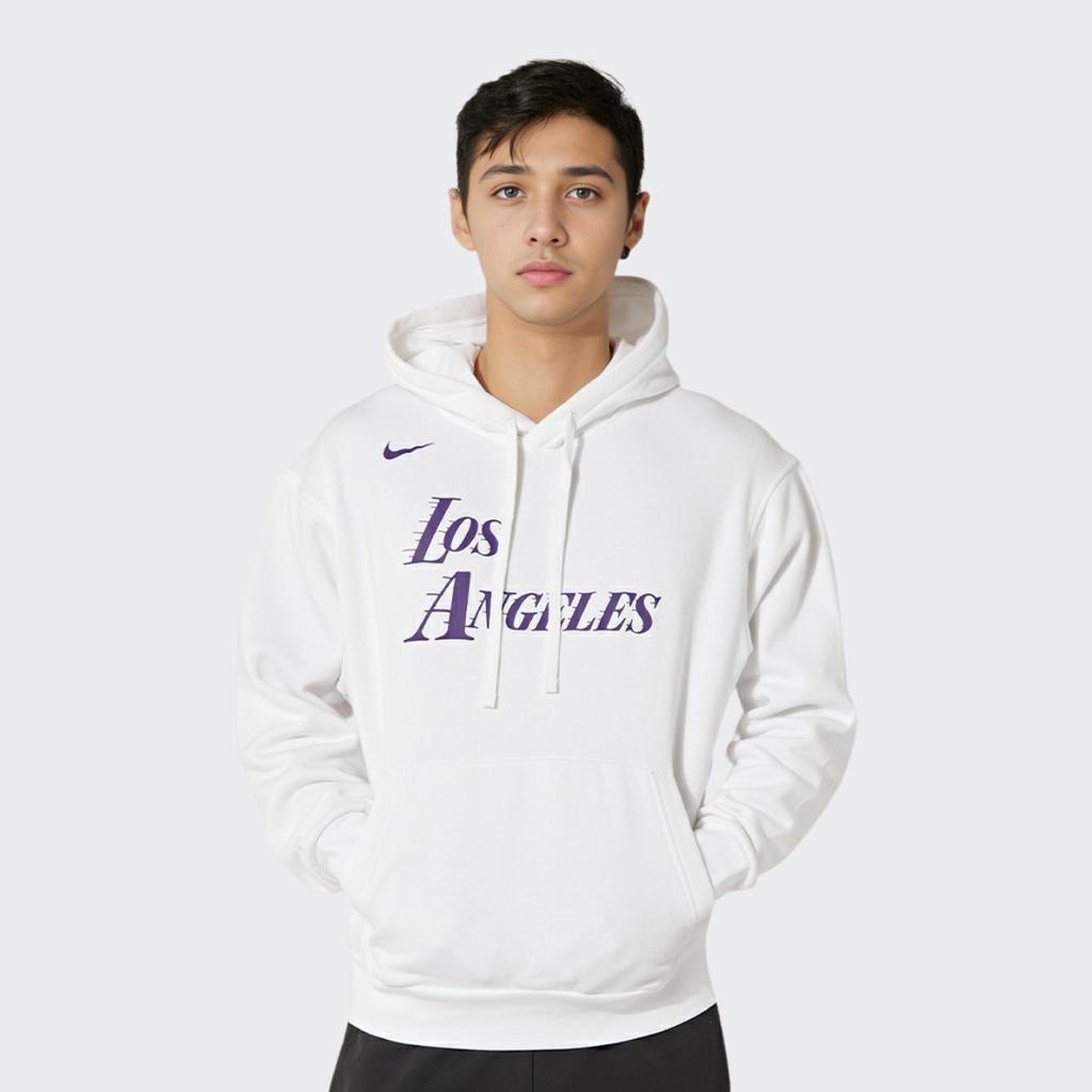 Nike Los Angeles Lakers City Edition Fleece Hoodie Men Hoodie White DR2427-100