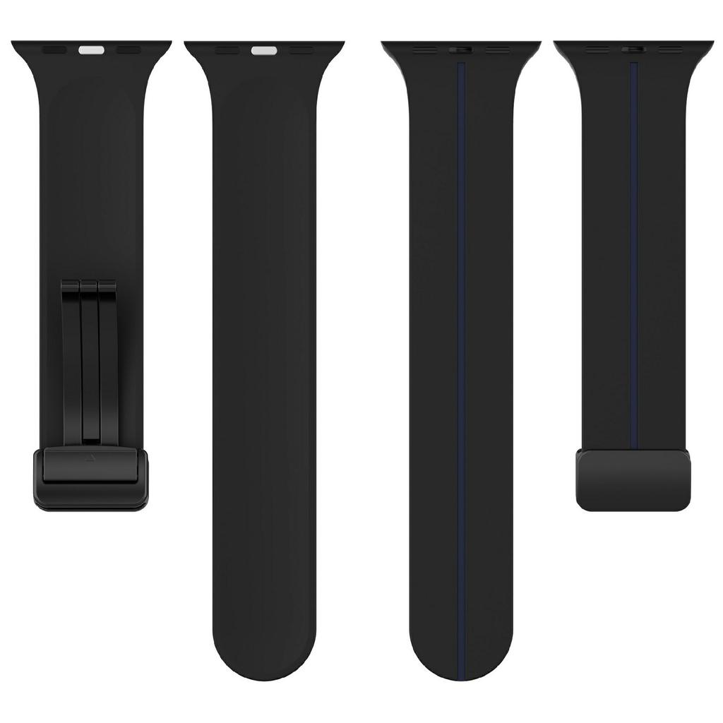 KALEBOL Magnetic Silicone Strap for Apple Watch Series 10 Ultra 9 8 7 SE 6 5 4 3 2 1 46mm 49mm 45mm 44mm 42mm Stripe Watch Band