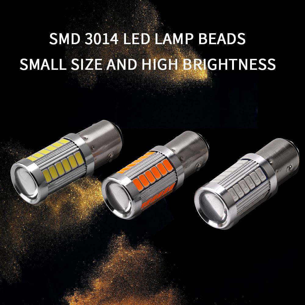 2pcs LED Car Lights 1156 BA15S BAU15S PY21W 1157 P21/5W 7440 7443 W21/5W High Bright 5630 33SMD Turn Signal Lamps DRL Bulbs 12V Bulbs 7