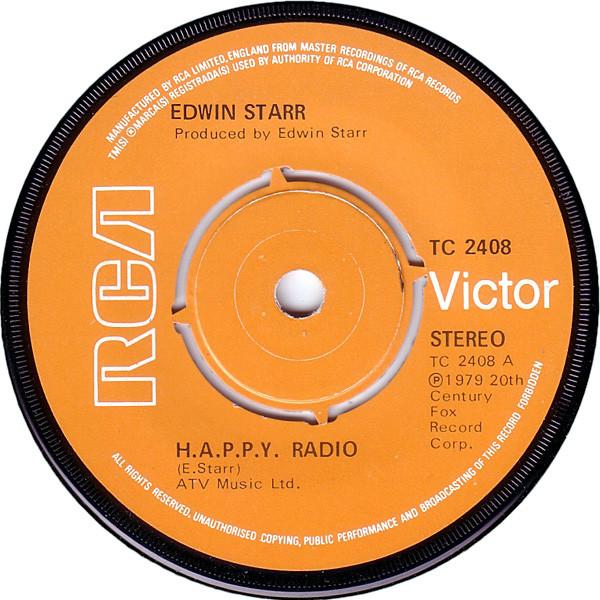 7inch Record EDWIN STARR - H.A.P.P.Y. Radio TC2408 RCA Victor 1979 UK Soul/Funk Used