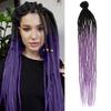 Synthetic Long Straight Dreadlock Soft Fake Extensions For Women Cosplay Party Wear