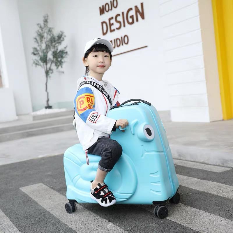 Детская сумка-тележка, дорожный чемодан, детская тележка, сумка на вращающихся колесах, милый детский чемодан для ручной клади