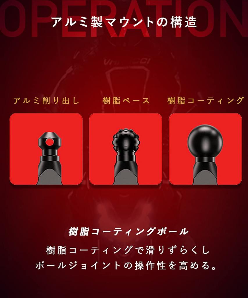 Kaedear Мотоциклетный держатель для смартфона Крепление на руль Шаровое соединение Алюминий дюйм KDR-R18 (1 (25,4 мм)/Быстрый)