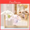 Rabbit Back Flower Keychain Cute Girl Backpack Decorative Pendant Doll Plush