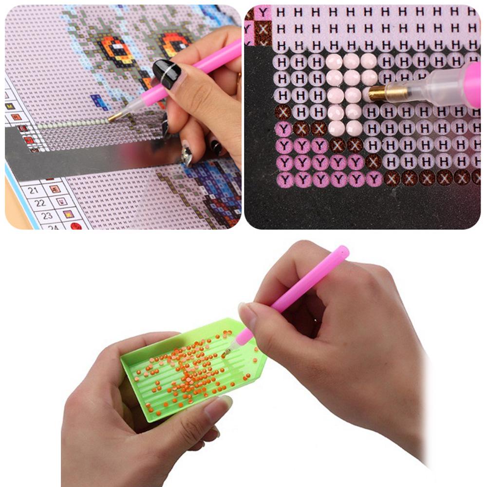 Набор инструментов для алмазной живописи «сделай сам», ручка, клей, пластиковый лоток, набор, вышивка крестиком, швейные аксессуары