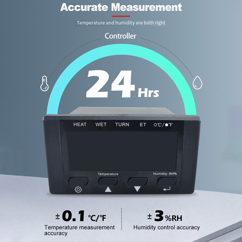 HT-10 Цифровой контроллер инкубатора для яиц Термостат Гигростат Автоматический контроль поворота с датчиком температуры и влажности