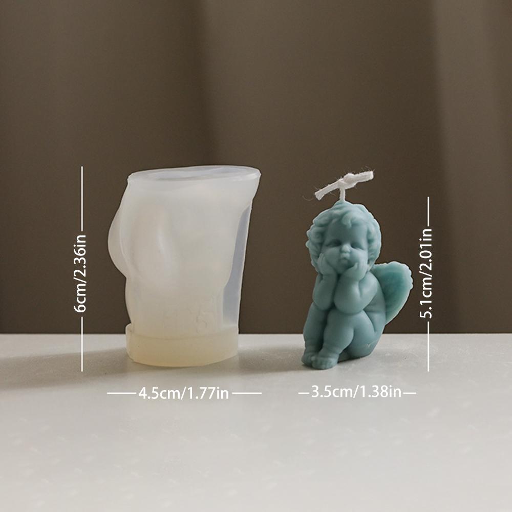 Силиконовая форма для свечи в виде ракушки-херувима, форма для смолы «Ангел-ракушка», «сделай сам», ручная работа, домашний декор, свеча, мыловарение