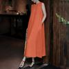 Women Casual Round Neck Summer Loose Sleeveless Tank Dress