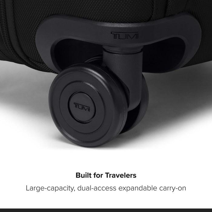 TUMI ALPHA Large Dual Access Expandable Carry-on Black