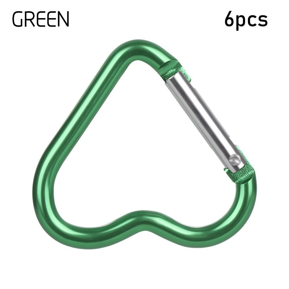 Hanging Outdoor Camping Tool Aluminum Carabiner Heart-shaped Buckles Keyring Hook Keychain Clip