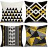 New Yellow Geometric Nordic Ins Style Sofa Pillow Cover Cushion Cover New Home Soft Decoration