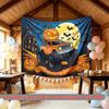 Pumpkin Monster Halloween Party Decor Backdrop, Polyester Banner for Photo Props & Wall Hanging