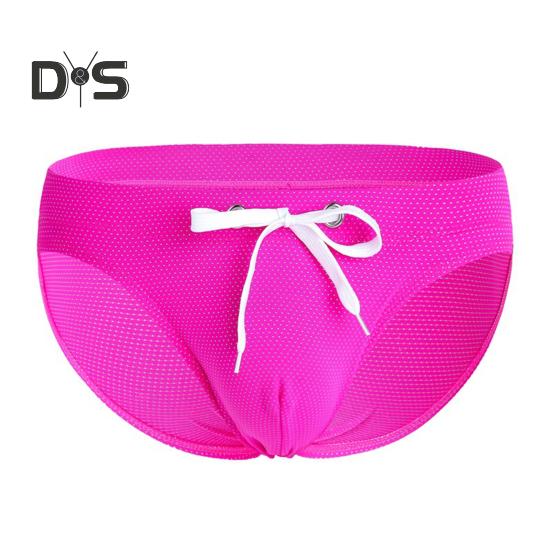 Мужские летние плавки с низкой посадкой, дизайн на шнурке, плавки, быстросохнущий купальник с регулируемой линией талии