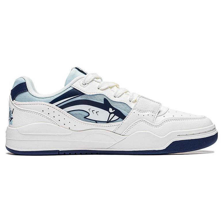 Li Ning Yuebai Ocean Амортизация Легкая амортизация Легкие Низкие Скейтбордические кроссовки Мужские Белые AGCS251-16