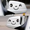 2pcs Cute Cartoon Smiling Face Car Stickers For Motorcycle Truck Rearview Mirror Your