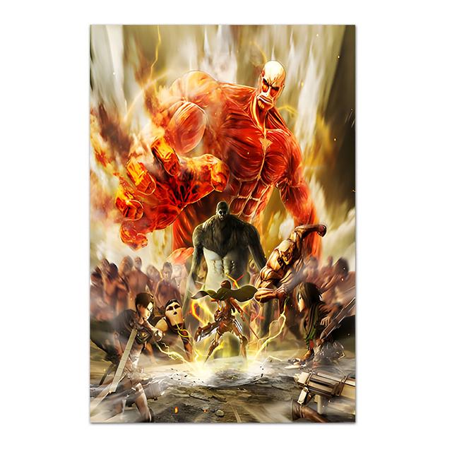 Аниме Атака Титанов постер Леви Аллен Микаса персонаж дома настенная живопись холст печать фотографии спальня