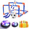 EagleStone Hover Hover Air Includes 2 Soccer Ice Home Christmas Birthday Gift Soccer, Hockey, Soccer, Bowling, 4-in-1 Play, Goals, Buoyancy, Ball,