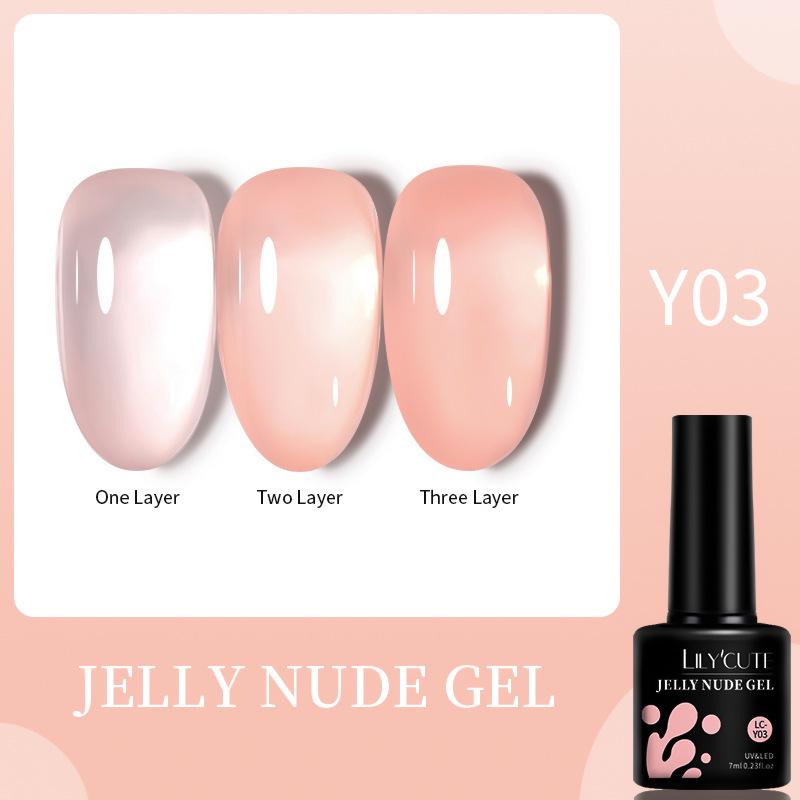 LILY'CUTE Розовый полупрозрачный гель-лак - Серия Ice Sheer Nude & Rose Jelly