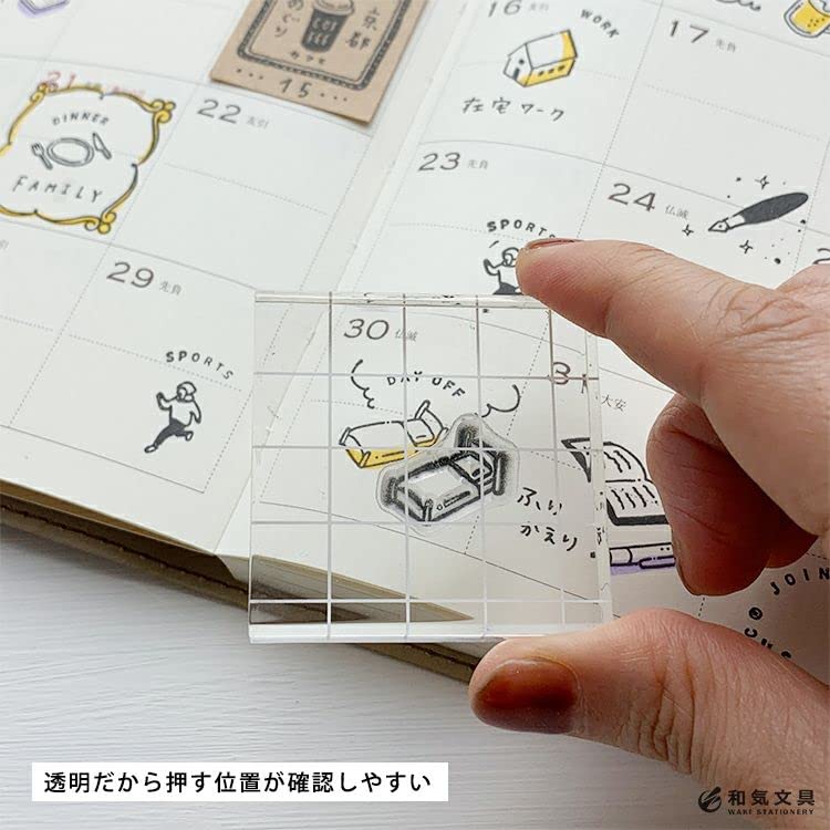 Прозрачный планер Waki Stationery Оригинальные прозрачные штампы 1 лист, Штампы, Штампы, (Иконки расписания)