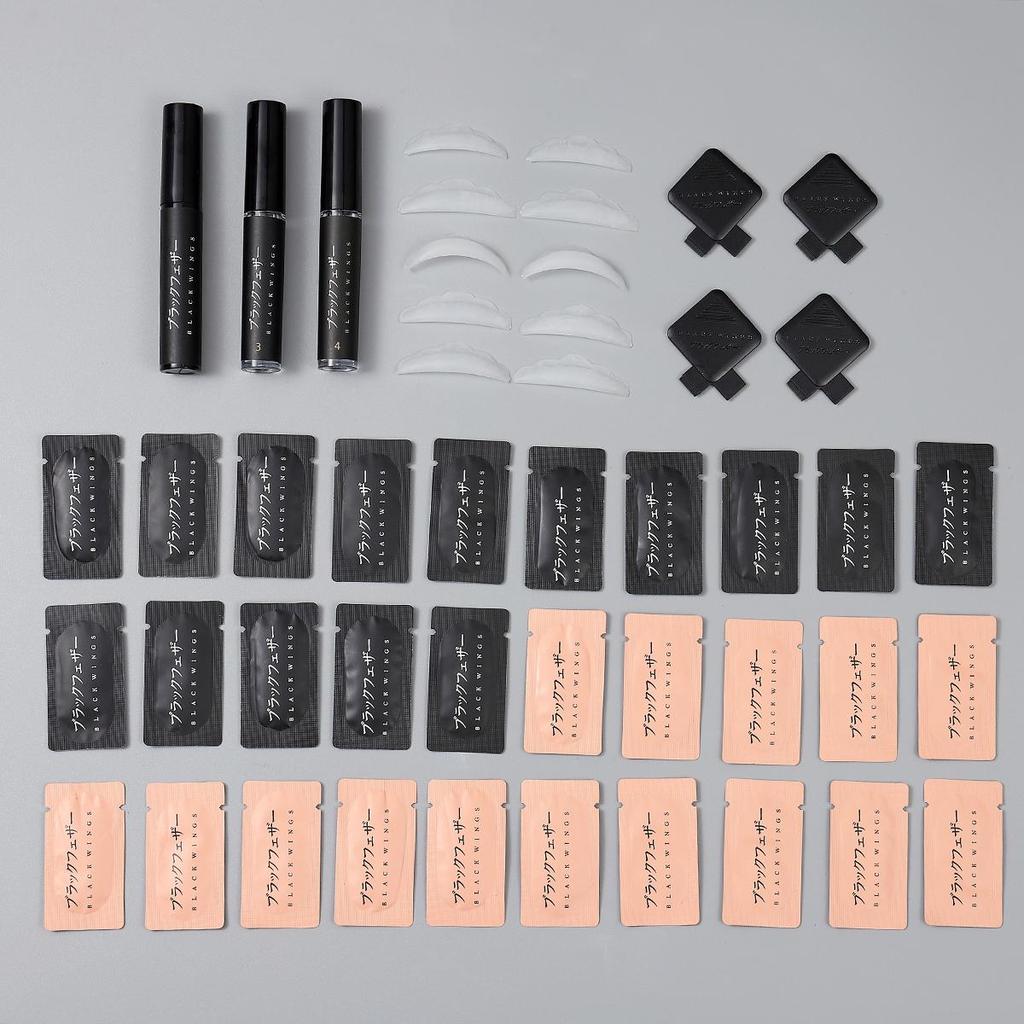 Набор для подтяжки ресниц Blackwings, набор для завивки ресниц высшего качества, коробка, №1 смягчитель 5-7 минут, №2 средство для укладки 7 минут, в комплекте с инструментами