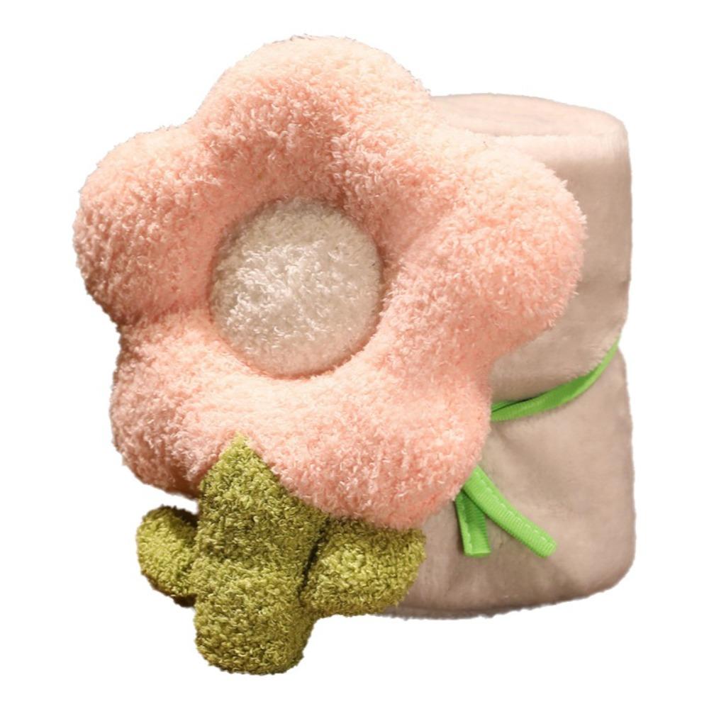 Comfort Blanket Thickened Napping Blanket Soft Cozy Cover Blanket Warm Cute Flower Roll Blanket Birthday