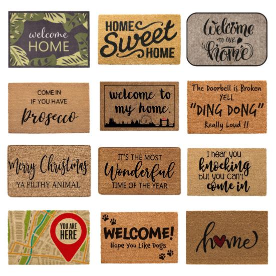 Напольный коврик Многоцелевой противоскользящий дверной коврик Печать букв Ковер для входной двери