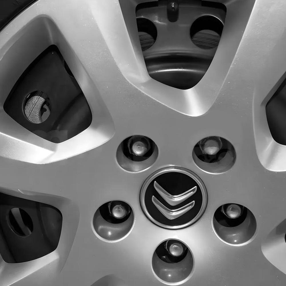 4Pcs Wheel Centre Hub Caps Black Car Hubcap Cover Auto Badge Accessories For Citroen C1 C3 C4 DS3 VTS C-ELYSEE Aircross Picasso