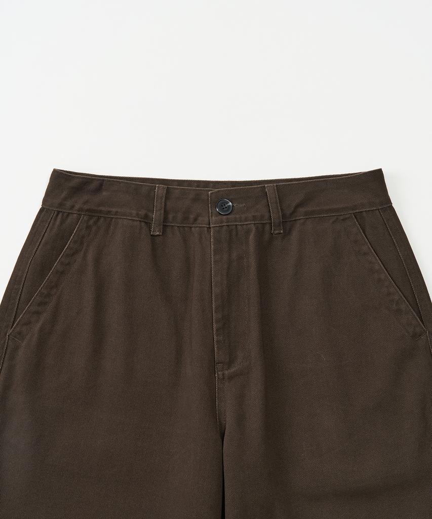 TOFFEE Curved Chino Pants (Brown)