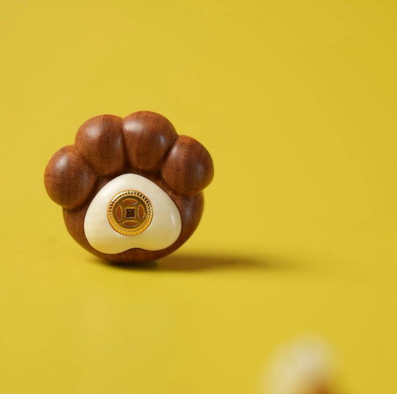 Майсурский сандал Инкрустированный Изысканные китайские аксессуары для мороженого Лев и Медведь