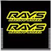 2 шт./НАБОР Наклейки с логотипом дисков RAYS Racing, Виниловые наклейки для автомобиля, ноутбука, чехла телефона, Стильный декор для тюнинга и подарок для энтузиастов