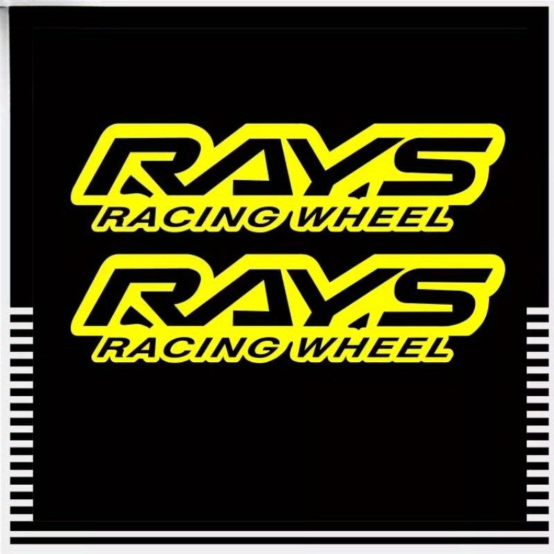 2 шт./НАБОР Наклейки с логотипом дисков RAYS Racing, Виниловые наклейки для автомобиля, ноутбука, чехла телефона, Стильный декор для тюнинга и подарок для энтузиастов