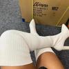 Женские высокие сапоги Осень Зима Сапоги выше колена Высокое качество Эластичные носки Сапоги Вечеринка Сексуальный каблук 9 см Женская обувь Botas Mujer