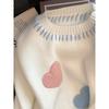 Love Contrasting Colors Soft Waxy Pullover Women's Autumn and Winter New Design Sense Niche Sweet Age-reducing Knitted Sweater