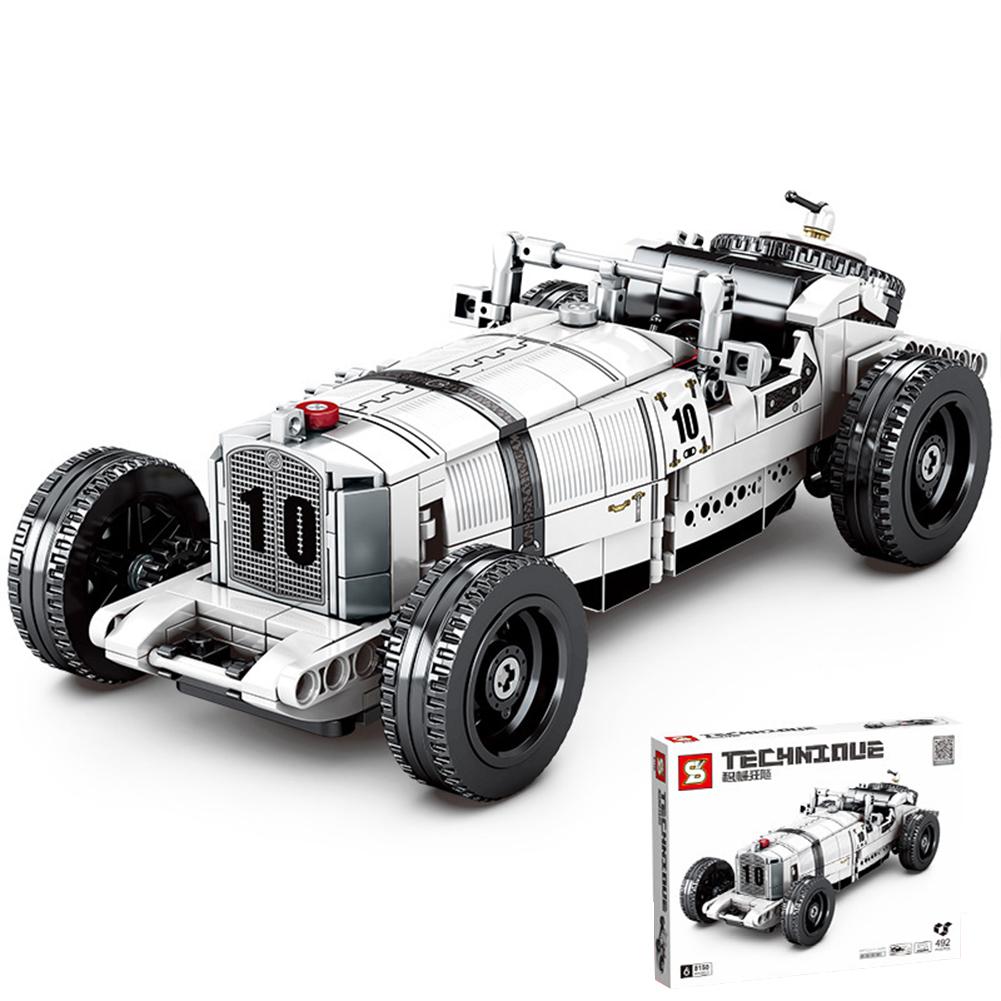 Machinery Pull Back Sports Car Building Blocks Toys Small Particle Bricks Racing Vehicle Assembled Model Holiday Gifts For Boy
