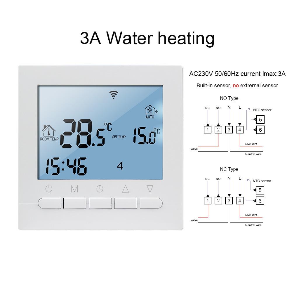 Wi-Fi термостат ЖК-контроллер подогрева пола AC220V электрический газовый котел регулятор температуры