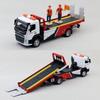1/50 Грузовик-эвакуатор с платформой для перевозки автомобилей Volvo Игрушечный автомобиль Модель автомобиля из литого металла Механизм «оттяни и отпусти» Звук и свет Образовательная коллекция Подарок Ребенок
