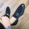 Fashion Mens Plus Size 38-48 Suede Loafers Mens Casual Shoes Mens Luxury Brand Designer Men's Shoes Patchwork Suede Business Dress Shoes
