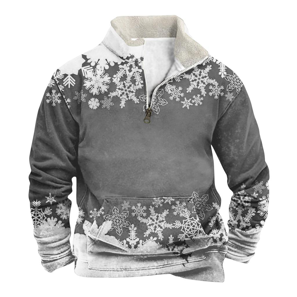 Spring And Men's Standing Collar Sweatshirt Is Outdoor Casual Sweaters Tops