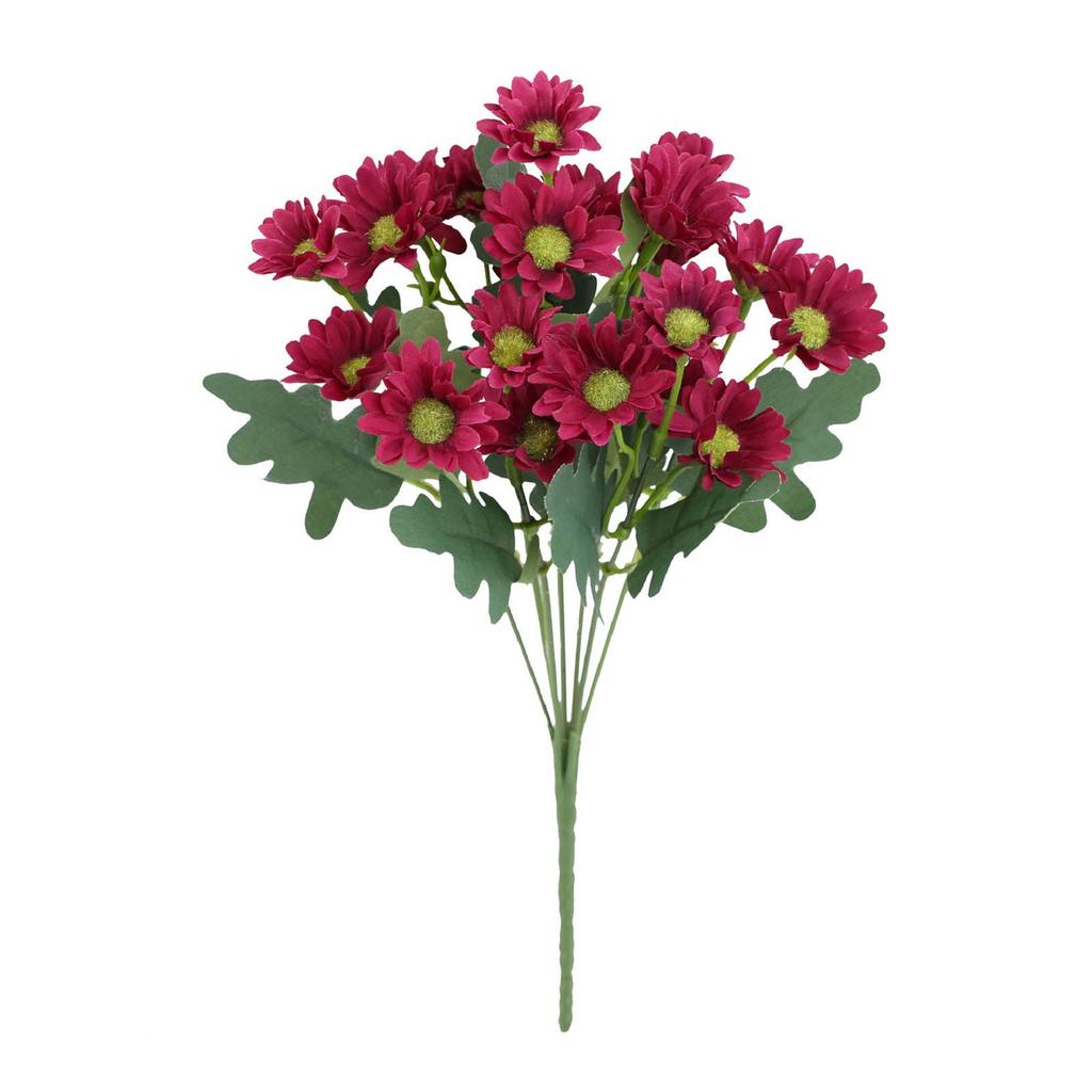 5 Bundles Lifelike Outdoor Sunset Mums Flowers Artificial Daisy Flowers Fake Chamomile Flowers for Garden Porch Farmhouse Decor