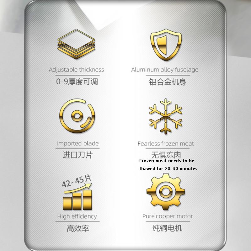 10-дюймовый полуавтоматический набор ножей для нарезки мяса, электрическая машина для нарезки свежезамороженных бараньих рулетов
