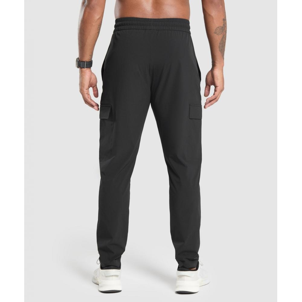 Gymshark Эластичные тканые брюки-карго черного цвета A6a5a Bb2j