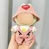 Doll Clothes for 15cm Plush Doll,Cartoon Photo Props,Red Heart Pattern Hat,Doll Pants Set,Stuffed