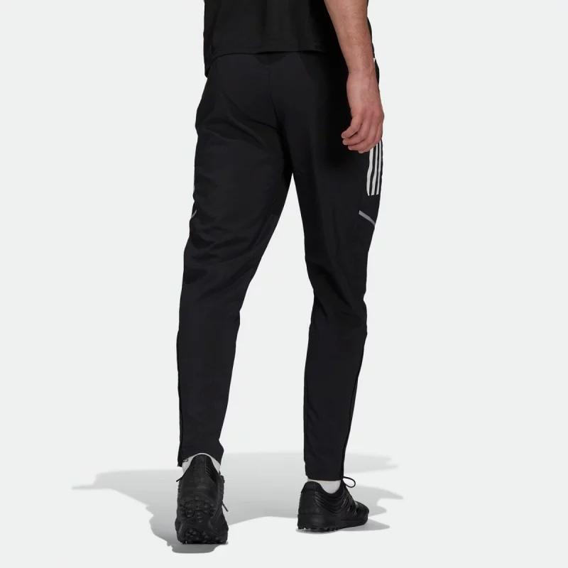adidas Зауженные беговые тренировочные футбольные брюки мужские черные GE5420