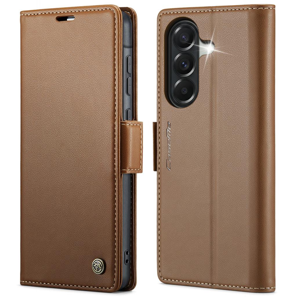 Для Samsung Galaxy A37 A57 Кошелек-чехол из ПУ кожи, Откидная крышка, Держатель для карт с RFID-блокировкой, Магнитная застежка, Подставка, Ударопрочный чехол