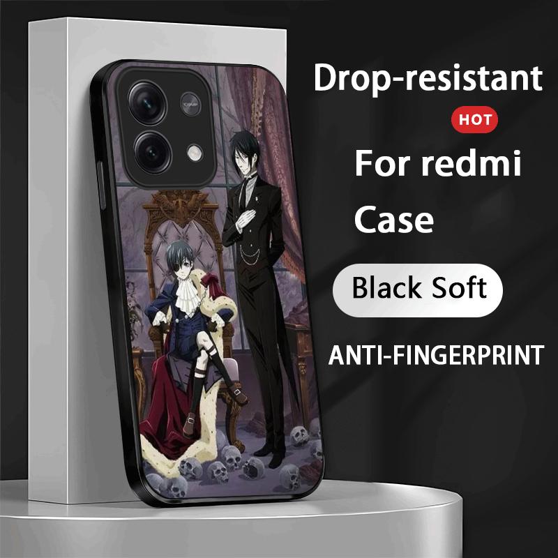 Темная мода Чехол для телефона Черный дворецкий Для Xiaomi Redmi Note 13,12,11, 10 Pro Plus S, 5G, 12S, Мягкий черный чехол для телефона