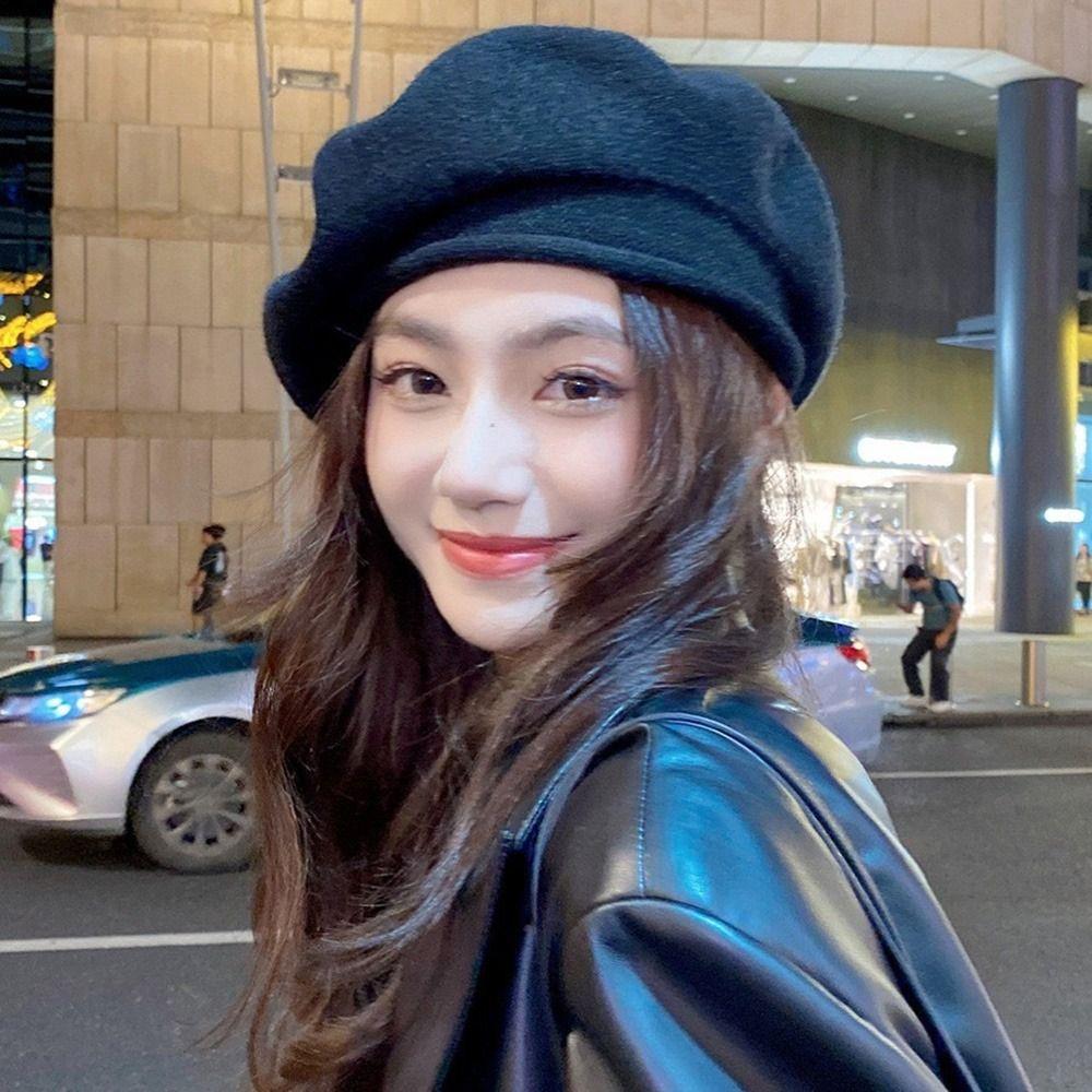 Универсальная восьмиугольная шапка Дышащая вязаная шапка Новые женские шапки газетчика