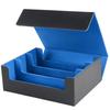 Sanmon Shop Magnetic Card Storage Box with Dividers and Card Stoppers for 1050/1800/2400 Cards, Pok?mon, MGT, Yu-Gi-Oh!, and Other Card Games (Blue)