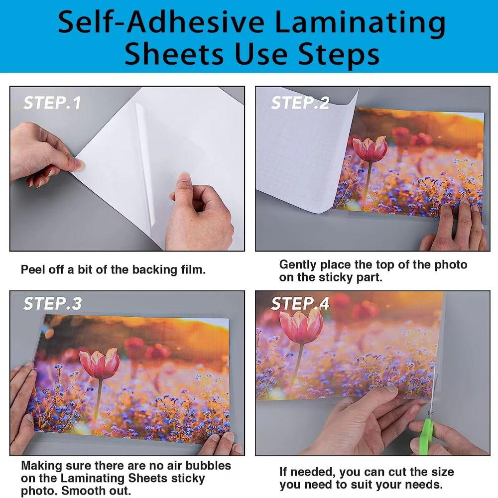 A4/A5/A6 Glossy Film Waterproof Vinyl Sticker New Vinyl Laminating Film  Office&Home Use
