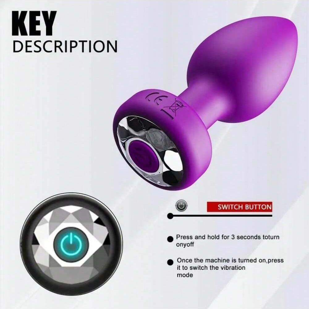 Vibrator with 10 Vibration Speeds Wireless Remote Control Vibrator Anal Plug Small Discreet and Silent Mini Sex Toys for Couples