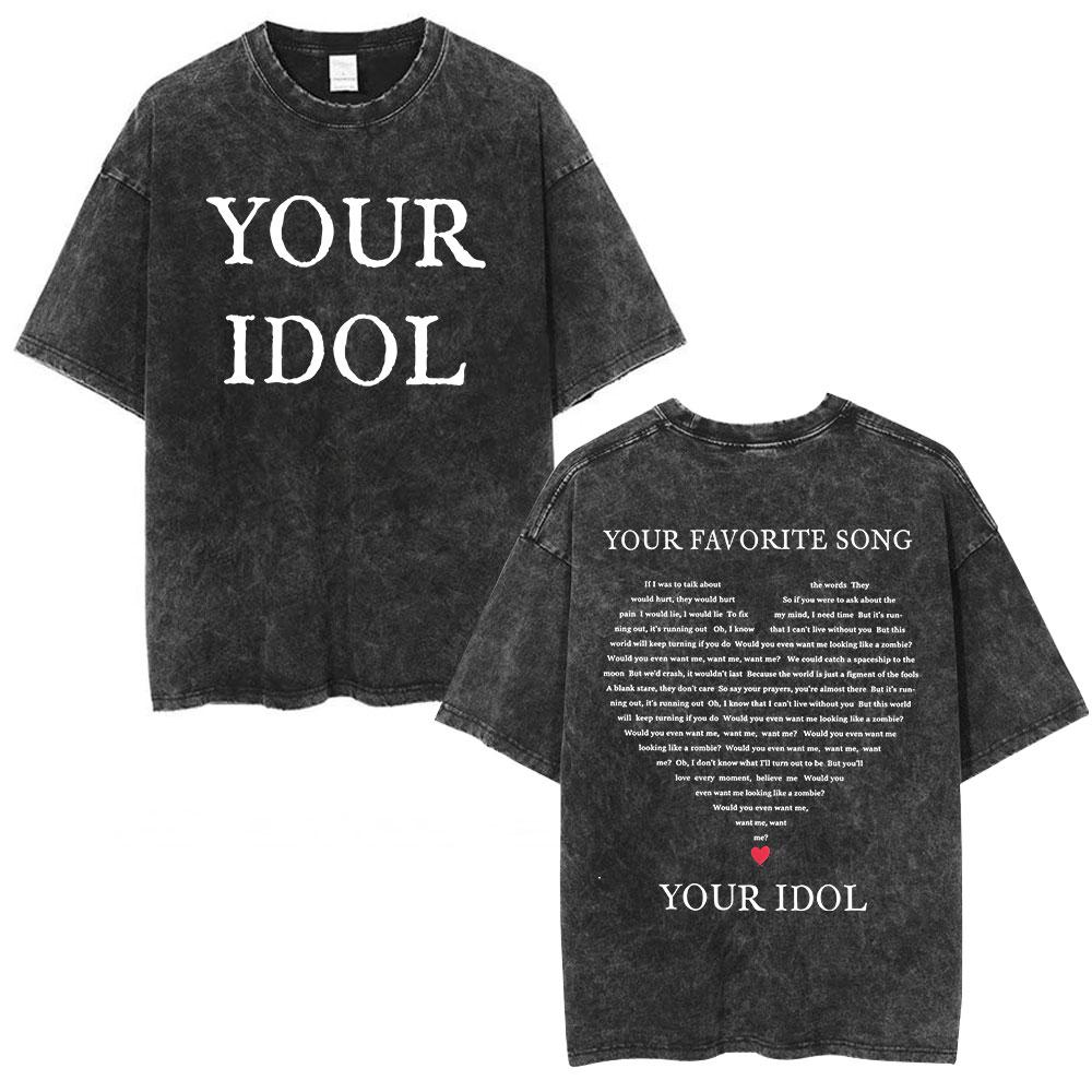 Yungblud IDOLS Album Tour  T Shirts Men Women Clothing Washed Vintage Short Sleeve Tshirts Oversized Casual Cotton Tshirt